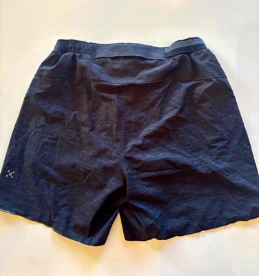 Lululemon Men s Black Running Shorts M 6  Inseam Drawstring Lightweight