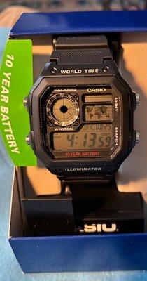 CASIO AE-1200WH-1AVCF  CASIO ROYALE BLACK DIGITAL WATCH