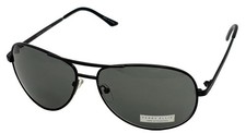 Perry Ellis Black Men Sunglass Metal Aviator , Smoke Lens PE45. 2