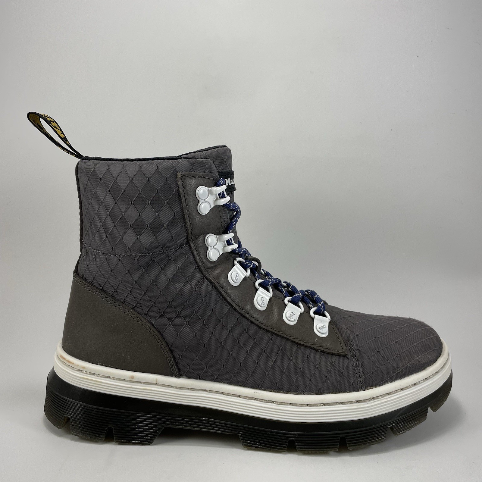 Dr. Martens Doc Combs Tech Combat Boots Womens Size 8 Gunmetal Gray Ripstop