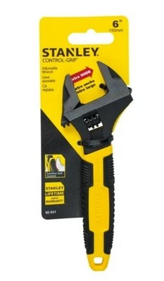 Stanley 90-947 Control-Grip Adjustable Wrench, 1'' Opening, 6'' Length
