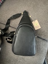 Black Sling Backpack Crossbody Travel Bag