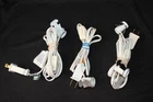 LOT OF 3! Vintage White Blow Mold Replacement Light Power CORDS - TESTED!!!
