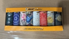 New BIC Special Edition Bohemian Series Lighters 8 Pack Set Hippy Hippie Artsy