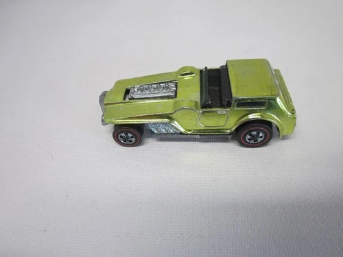 HOT WHEELS REDLINE  THE HOOD * YELLOW COLOR ?  NICE CAR ! (READ - BLACK CANOPY)