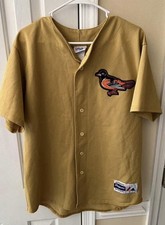 Vintage Baltimore Orioles Majestic MLB Jersey Size L Rare Alternative Gold Y2K