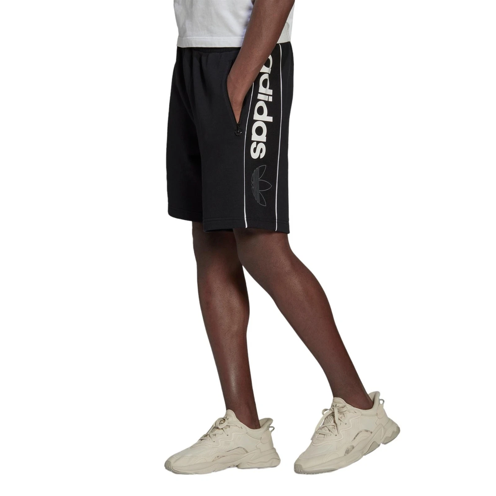 adidas ORIGINALS MEN'S ITASCA SHORTS BLACK TREFOIL LINEAR LOGO RETRO NEW BNWT XL