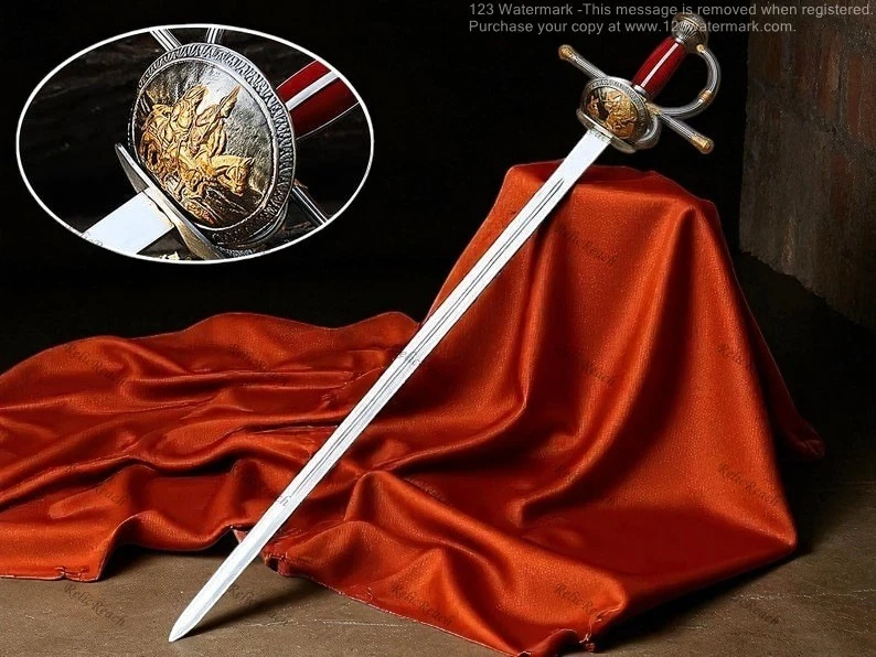 Medieval Renaissance Rapier Sword– Quixote Spanish Musketeer Swords Mughals Turk - Image 4 of 4