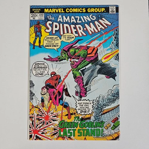 AMAZING SPIDER-MAN #122  ROMITA  DEATH GREEN GOBLIN  VF+ 8.5/9.0 1973
