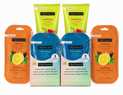 Freeman Face Mask 2 X 3 Set Pack Soothing Clearing Anti-Stress Skincare NEW