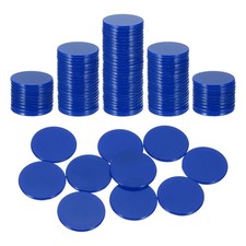 120Pcs 1 Inch Poker Chips, Bingo Chips Learning Counters, Dark Blue, Flat