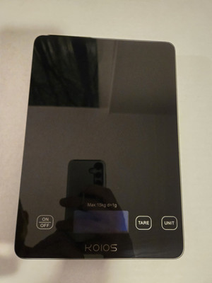 KOIOS Digital Kitchen Scale 33lb 15kg LCD USB/AAA Rechargeable Food Scale