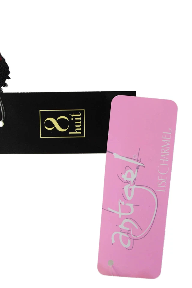 Conjunto de ropa interior corta de encaje bordado floral negro talla S Huit Lencería para mujer Foto 4 de 4