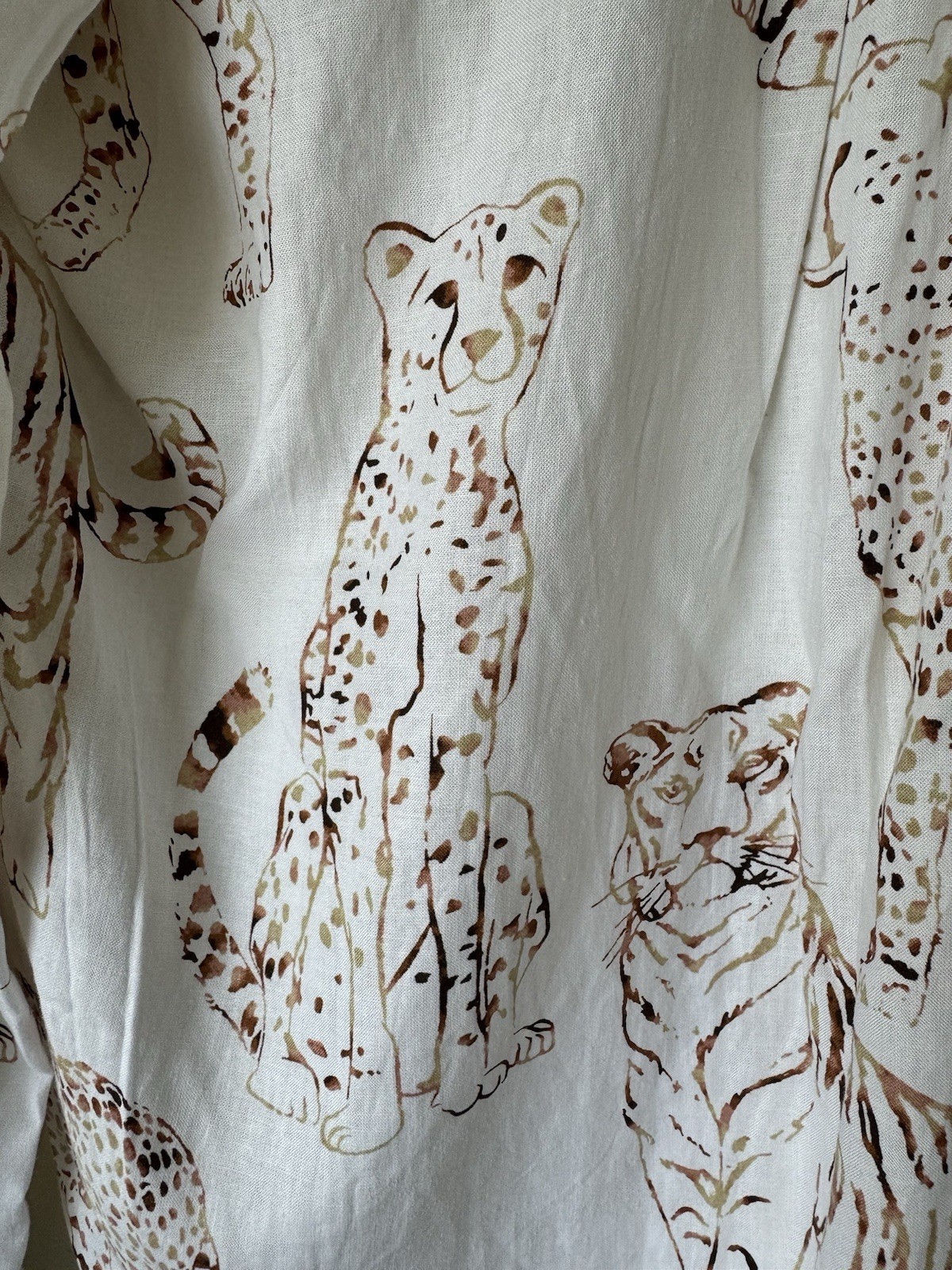 Woman’s Long Sleeve Button Down Leopard Print Dre… - image 3