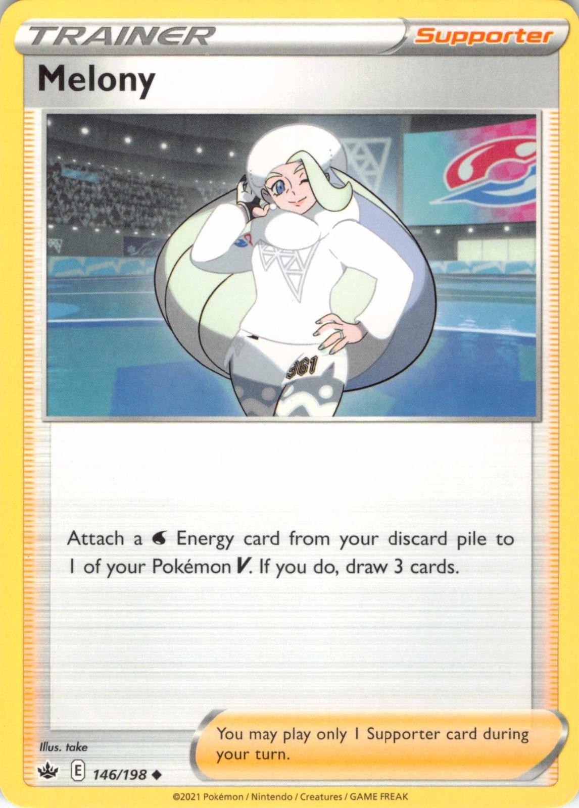 2021 POKEMON MELONY 146/198 UNCOMMON CHILLING REIGN LIGHTLY PLAYED