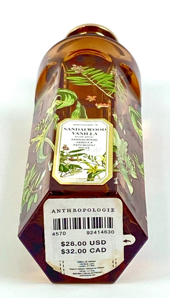 Anthropologie Apothecary 18 Woody Sandalwood Vanilla Reed Diffuser 6 oz 2-Bottle - Image 4 of 4