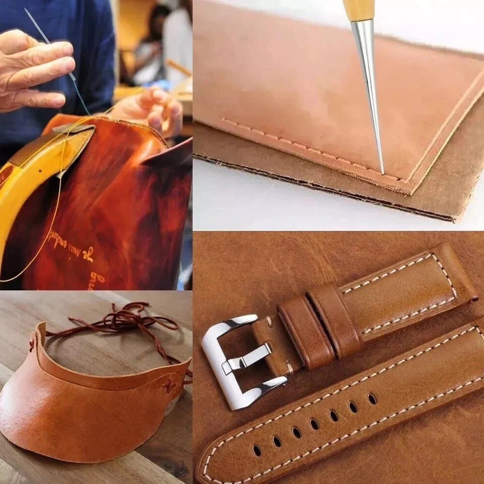 264 Yards 150D Leather Sewing Waxed Thread Cord for Leather Craft DIY 1Mm Diamet - Image 3 of 4