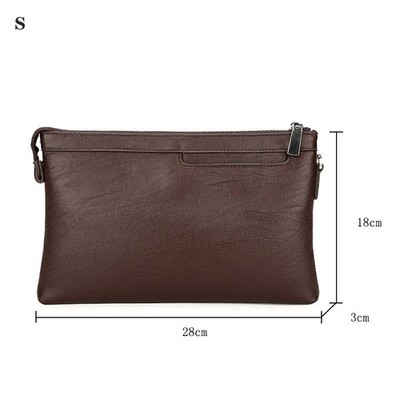 Men's PU Leather Clutch Bag Business Envelope Wallet Travel Phone Pocket Fashion