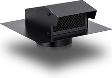 Roof Vent Cap with Damper Removable Screen and Bottom Extension Kitchen Range Ho