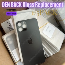 1/5x Lot Replacement Rear Back Glass Big Hole For iPhone14 13 12 11 15 16 XR X 8