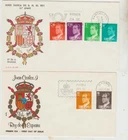 Spain  1977  1980   2 FDC  Juan Carlos issues   good condition