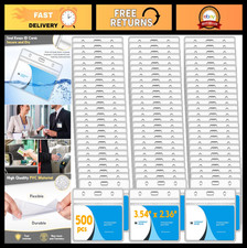 500 Clear Plastic Name Badge Holders - Waterproof Resealable ID Card Sleeves, 3.