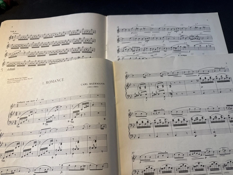 Romantic Music For Clarinet by Weber Bruch Gade Spohr Boosey & Hawkes Music Book - Image 4 of 4