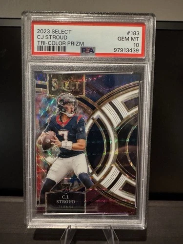 2023 Select CJ Stroud Tri-Color Prizm #183 RC /225 PSA 10