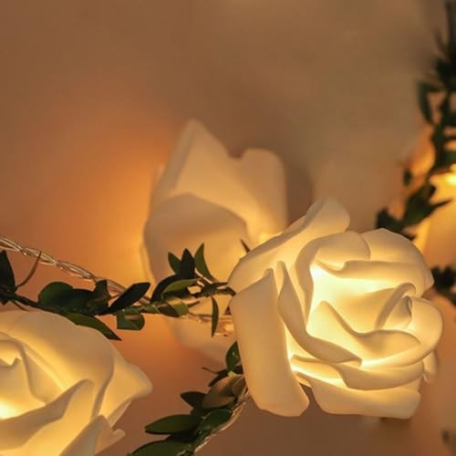 30 LED Rose Flower Lights, Rose Flower String Lights, Flower String Lights