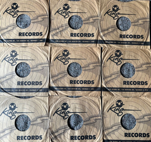 Lot de 9 x manches originales KING RECORDS R&B/JAZZ/ROCKABILLY années 1950 10" 78 tr/min - Photo 1/13