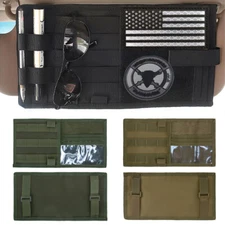 Tactical MOLLE Vehicle Visor EDC Tool Pouch Car Sun Visor Organizer Storage Bag