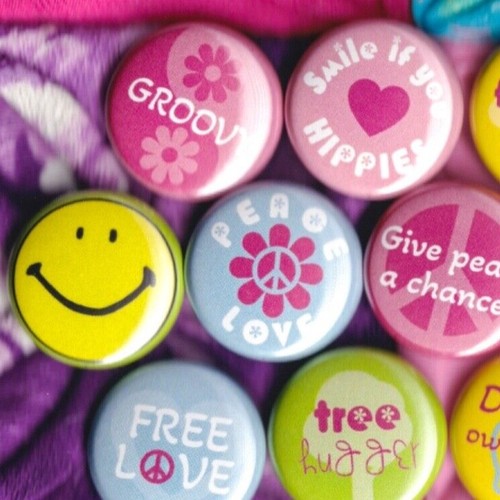 Retro Hippie Blumenkind Paket - Set (10) Pinback Buttons - KOSTENLOSER VERSAND! - Bild 2 von 4