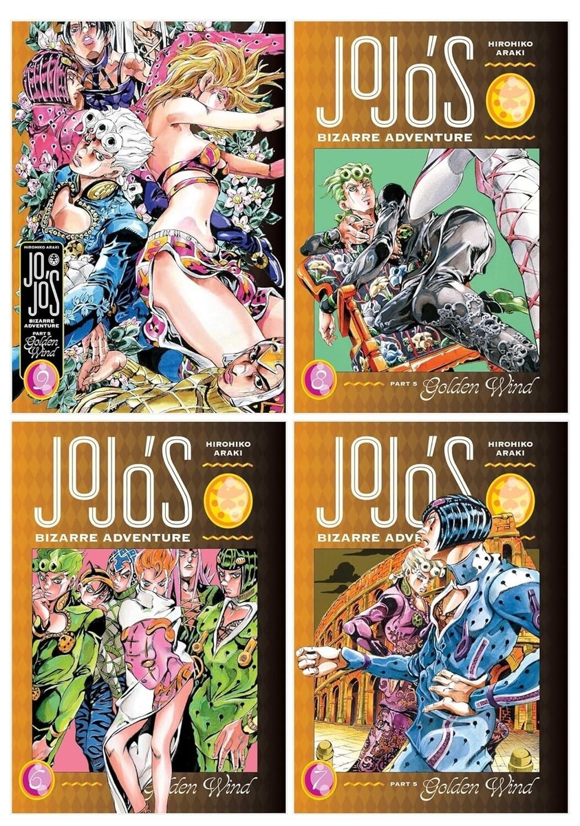 JoJo's Bizarre Adventure Part 5 - Golden Wind Series 4 Books