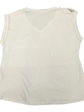 Inc International Concepts Woman's Roll Button Cotton V-Neck T-Shirt, XL DEFECT