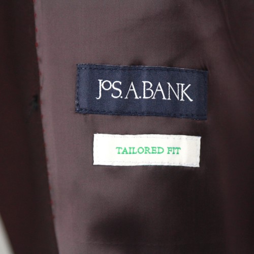 Jos A Bank Double Breasted Dinner Jacket Blazer 44L Tailored Fit Burgundy E03203 - Picture 9 of 16