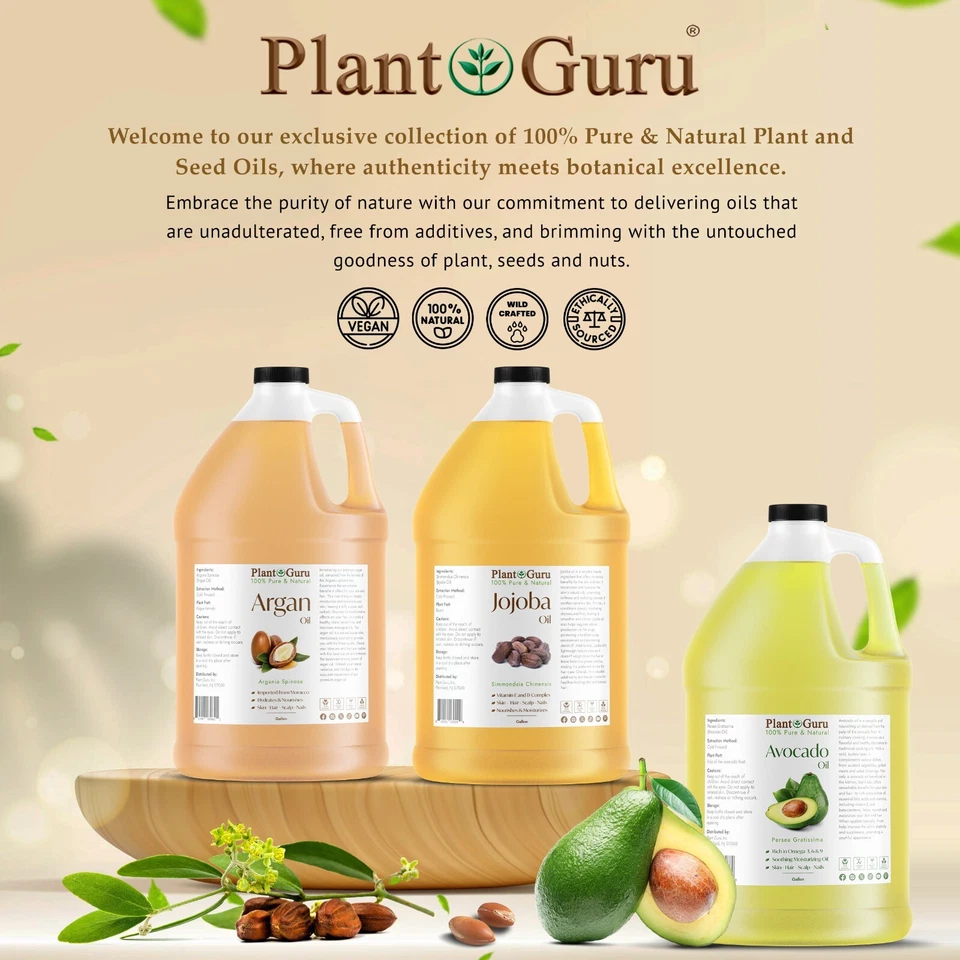 Carrier Oil Gallon Bulk Wholesale Pure Natural Cold Pressed Skin Hair Massage - Image 2 of 4