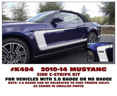 K494 2010-14 FORD MUSTANG - SIDE C-STRIPE KIT - DOES BOTH SIDES