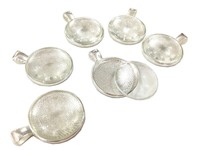 30 Pieces Silver Pendant Trays Round Bezel Pendant Blanks Cameo Bezel Cabocho... on sale 30 Pieces Silver Pendant Trays Round Bezel Pendant Blanks Cameo Bezel Cabocho... on sale