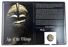 Age of Vikings Silver Coin Abbasid Dynasty w COA & Album