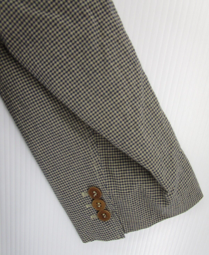 VINTAGE Structure Blazer Men 42 Gray Blue Jacket Sport Coat Plaid Preppy 90s - Picture 3 of 13