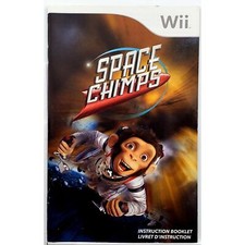  Manual Only Space Chimps - Nintendo Wii Authentic Instruction Booklet Game