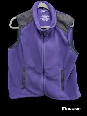 L.L. Bean Polartec Wind Pro Fleece Vest Full Zip Outdoor Active Women's XL