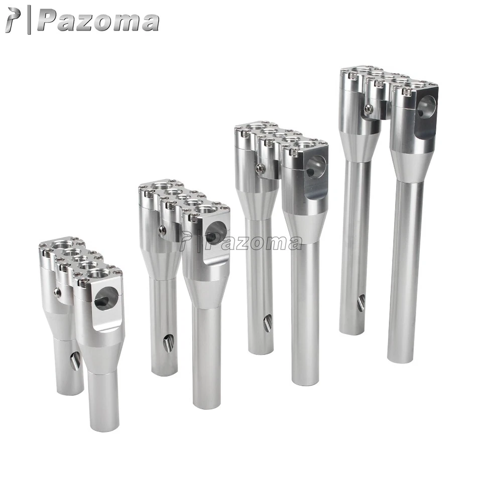 Kit Elevadores de Manillar Cromo 6" 8" 10" 12" Elevación para Harley Davidson Barra de 1"" 25 mm Foto 4 de 4