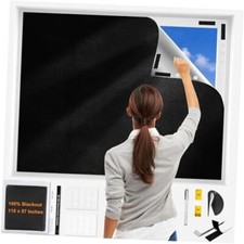 100 Blackout Curtains, 118" X 57" Portable Black Out Curtains for Bedroom,