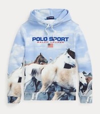 NEW Polo Ralph Lauren Sport Wild Horses Stadium Sportsman Hoodie Sz. M / LG