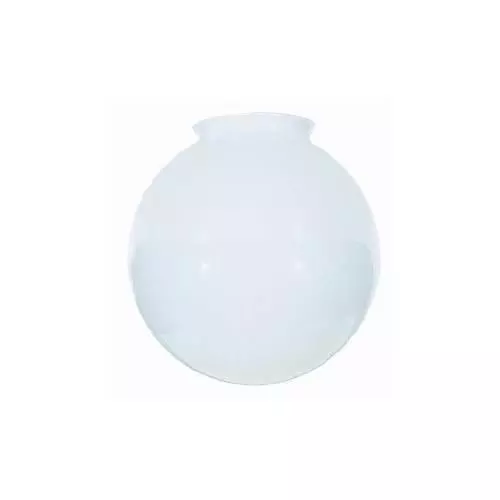 8-Inch White Glass Globe - 4-Inch Fitter Opening - Picture 1 of 1