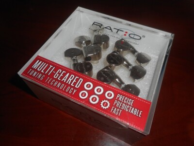NEW - Graph Tech Ratio 6-In-Line 2 Pin Mini Tuners - NICKEL, #PRN-2721-N0