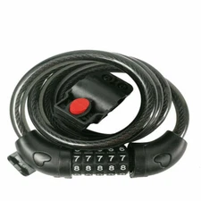 TechTongda 5 Digit Combination Password Bicycle Cable Chain Lock Keyless Safe 