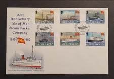 150th Anniversary Isle of Man Steam Packet Co stamps First Day Cover 1980 insert