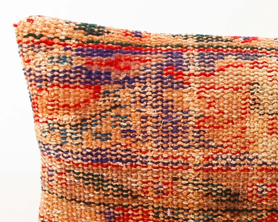 Anatolian Turkish Kilim Pillow, 10x20 Pillow Case, Decorative Pillow Cushion - Image 4 of 4